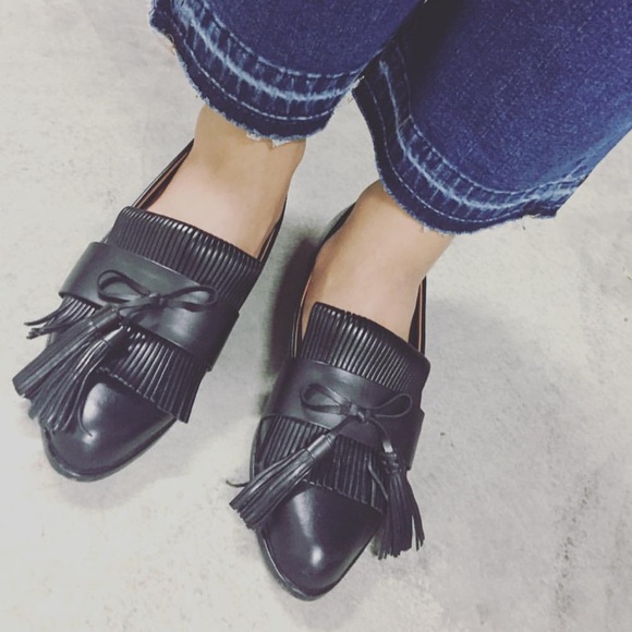 & Other Stories Shoes - & Other Stories Leather Tassel Loafers